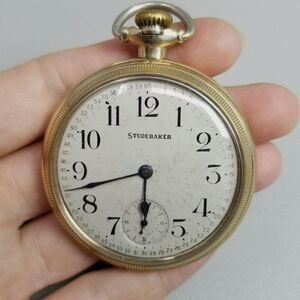 Vintage South Bend Studebaker 21 Jewel Gold Filled Pocket Watch Wind Ticks AS IS